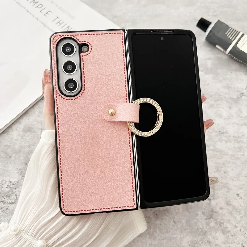 Case with Jewelled Ring For Samsung Galaxy Z Fold6 Z Fold 5  Z Fold 4 3 2 Case Shockproof Shell For Fold 2 Back Cover z축소 6 케이스_voghion.com