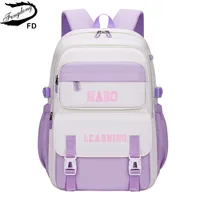 large capacity school backpack kids girl student bag waterproof nylon book bag Elementary girl school backpack with many pockets 1