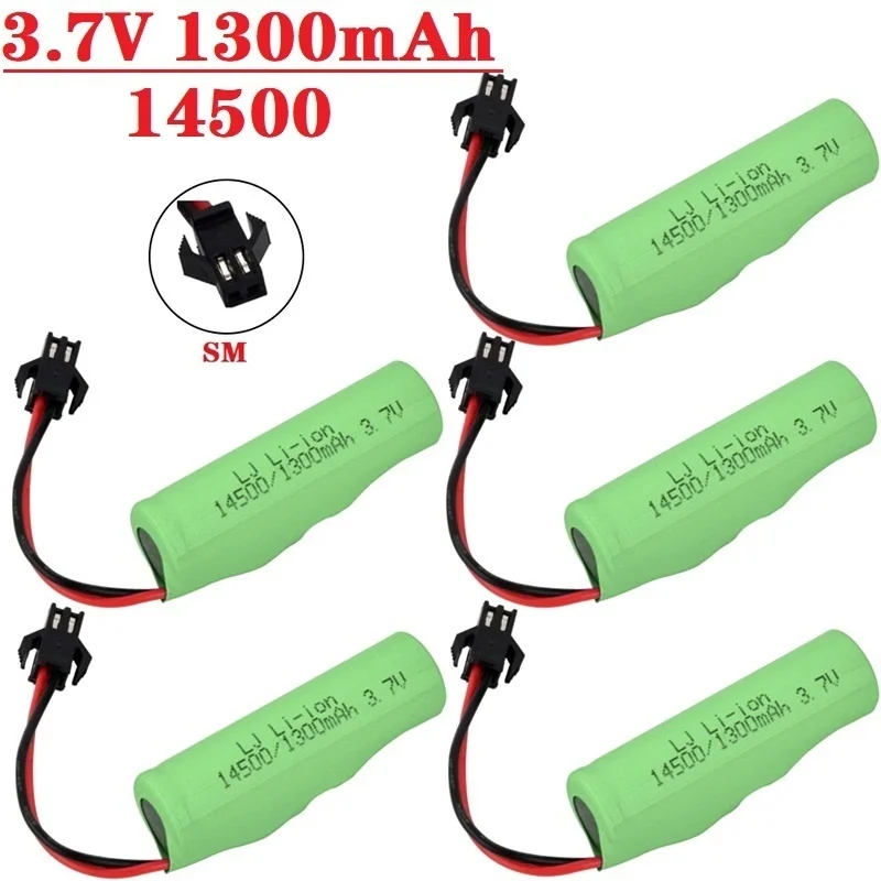 

Upgraded 3.7V 1300mAh lipo battery For JJRC C2 D828 RC Car Parts 14500 SM Plug For RC Stunt Dump Car Battery Toys Accessories