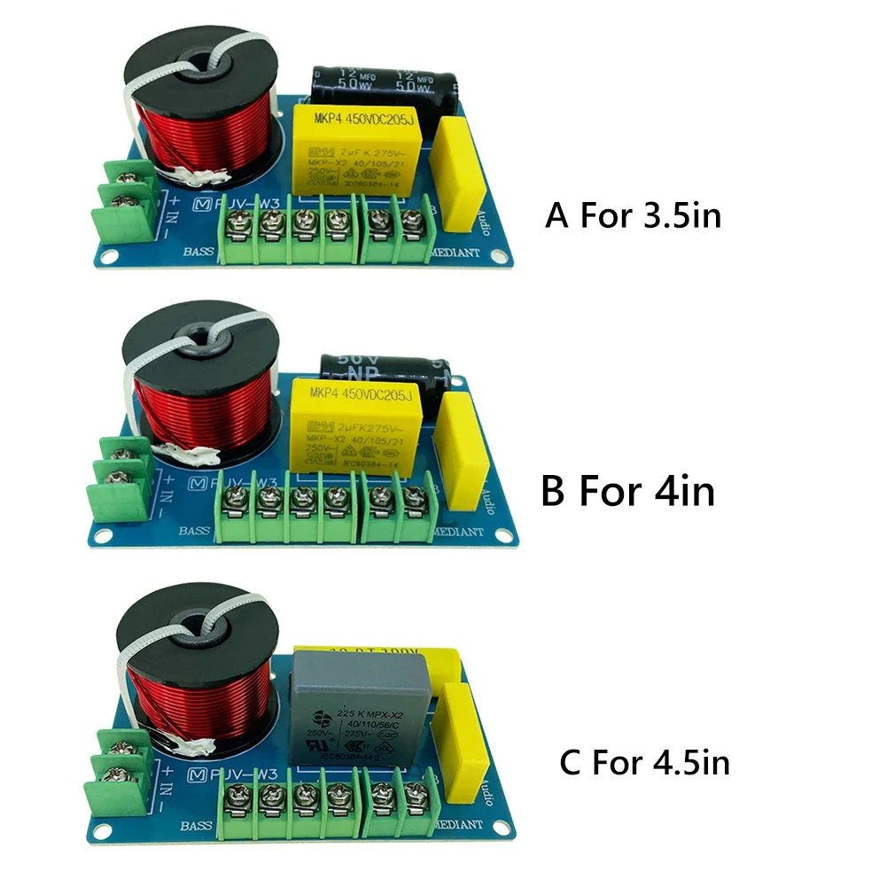 200W 3 Way HiFi Speaker Frequency Dividers Treble/Alto/Bass Audio Crossover Filter Circuit Board Home Theate DIY Speakers Filter