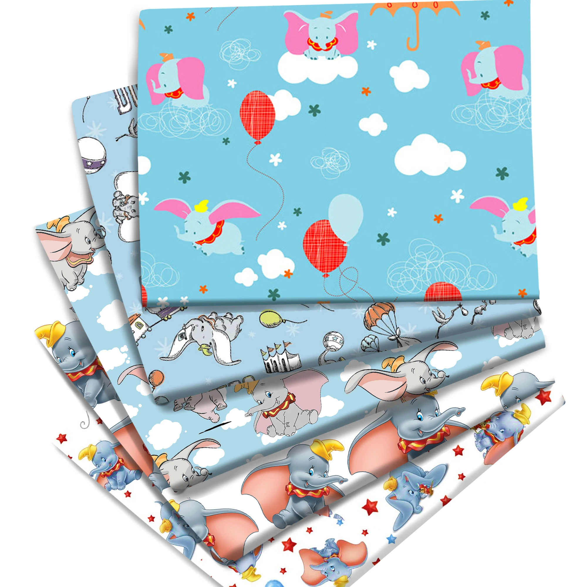 Free Shipping Disney Dumbo Elephant Cotton Fabric Printed Cloth Sewing ...