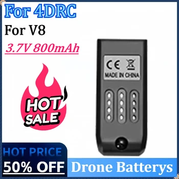 Batteria di ricambio per drone recentemente aggiornata da 3,7 V 800 mAh per parti accessorie quadricottero 4DRC V8 RC Batteria ricaricabile di alta qualità
