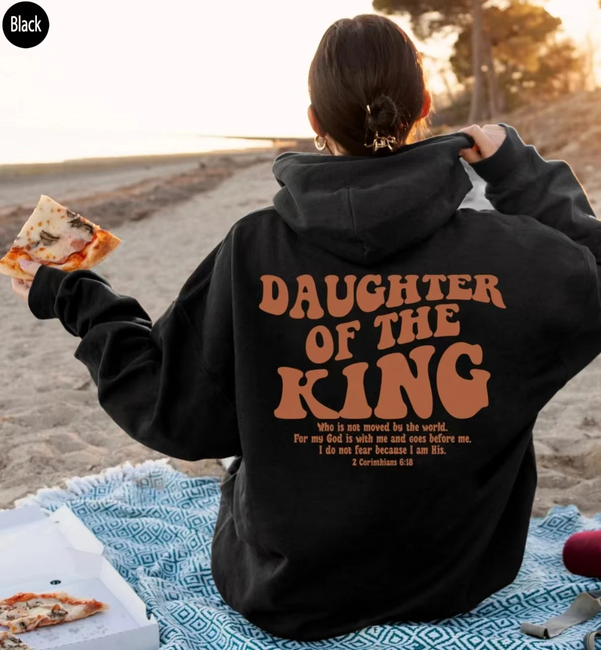 

Женская одежда со слоганом на спине для дочери короля, новинка, лидер продаж, летняя пляжная Повседневная Женская толстовка, модные удобные топы для девочек