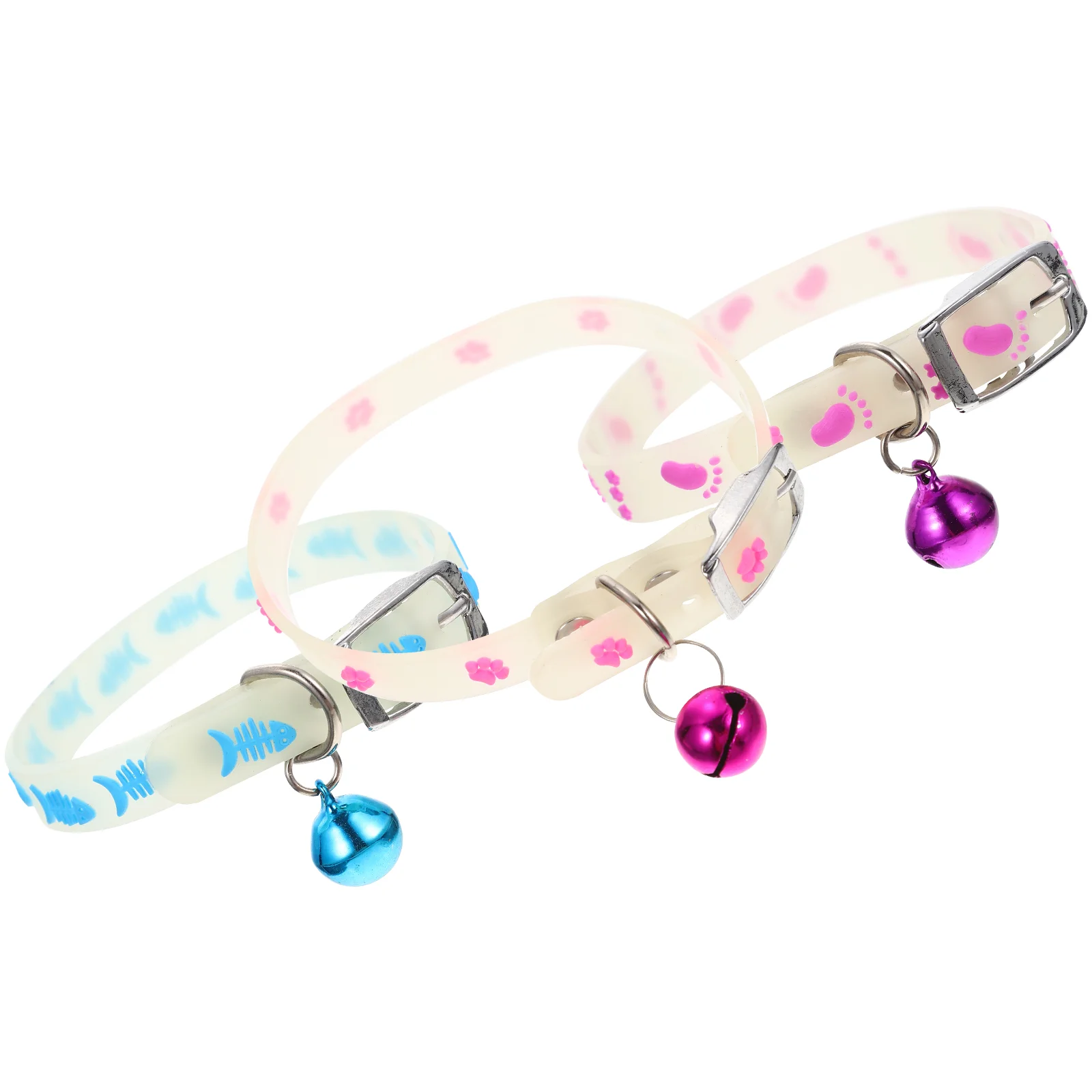 

3Pcs Adjustable Cat Neck Strap Puppy Decorative Collar Dog Bell Ornament