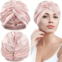 100 Mulberry Silk Turban Bonnets For Women Twisted Sleeping Night Cap 19 Momme Pure Silk Hair Wrap Cap For Curly Ladies Headwrap 1