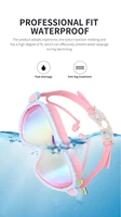 Lunettes de natation pour enfants (garçons et filles) (3-15 ans) - Grand cadre, vue HD, anti-buée, sans fuite, confortables, en silicone 6