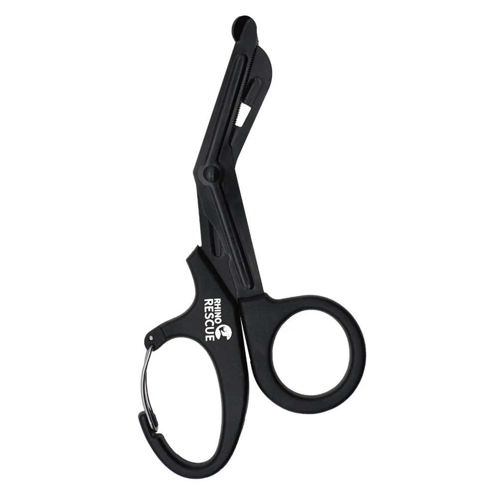 

Rhino Rescue Emergency Medical Scissors Trauma Shears with Carabiner 19cm Bandage Shears And Military Bandage Scissors