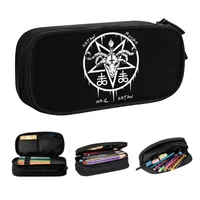 Custom Cute Hail Satan Satan Rocks Pencil Case for Boys Gilrs Large Storage  Occult Baphomet Pencil Bag School Supplies 1