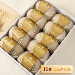 Luxurious Medium - Fine Alpaca Wool Yarn - 500g Pack for Knitting Sweaters, Scarves, and Hats, 10 Skeins (15 Meters Camel)