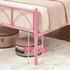 Platform Bed Frame with Headborad&Footboard,12.2 inches,No Box Spring Needed,Simple Assembly,Furniture(Pink,Twin) 4