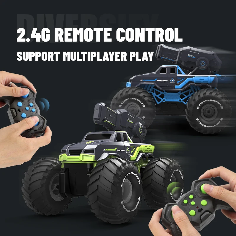 DWI DOWELLIN 2.4G water shooting remote control amphibious vehicle remote control waterproof stunt car toy children's gift 5
