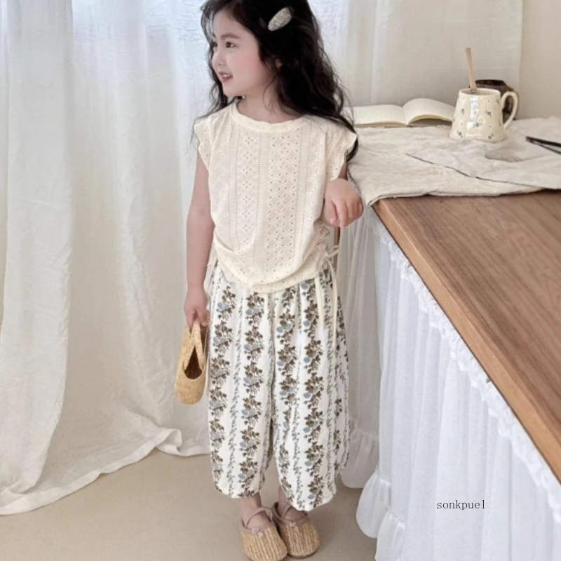 Girls Floral Pants Set 2