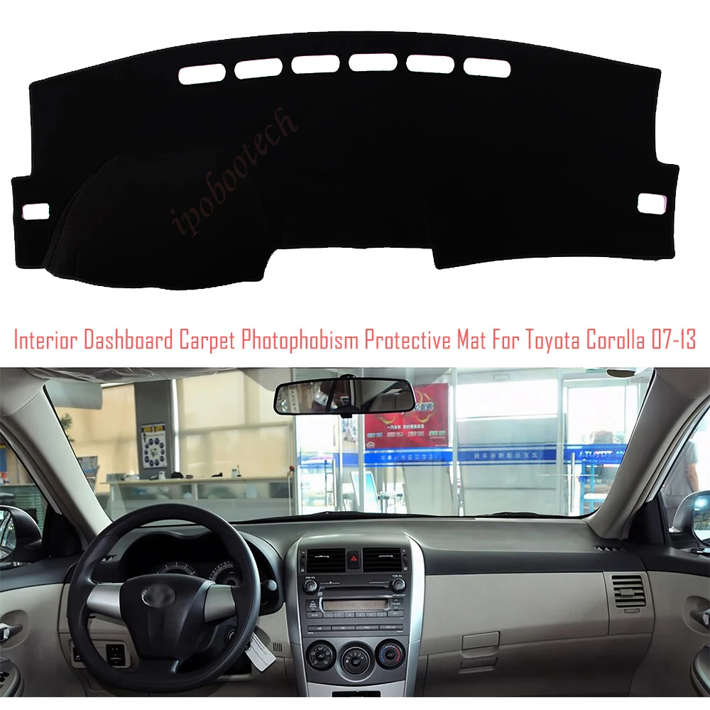 

Interior Dashboard Carpet Photophobism Protective Pad Mat For Toyota Corolla 2007-2013