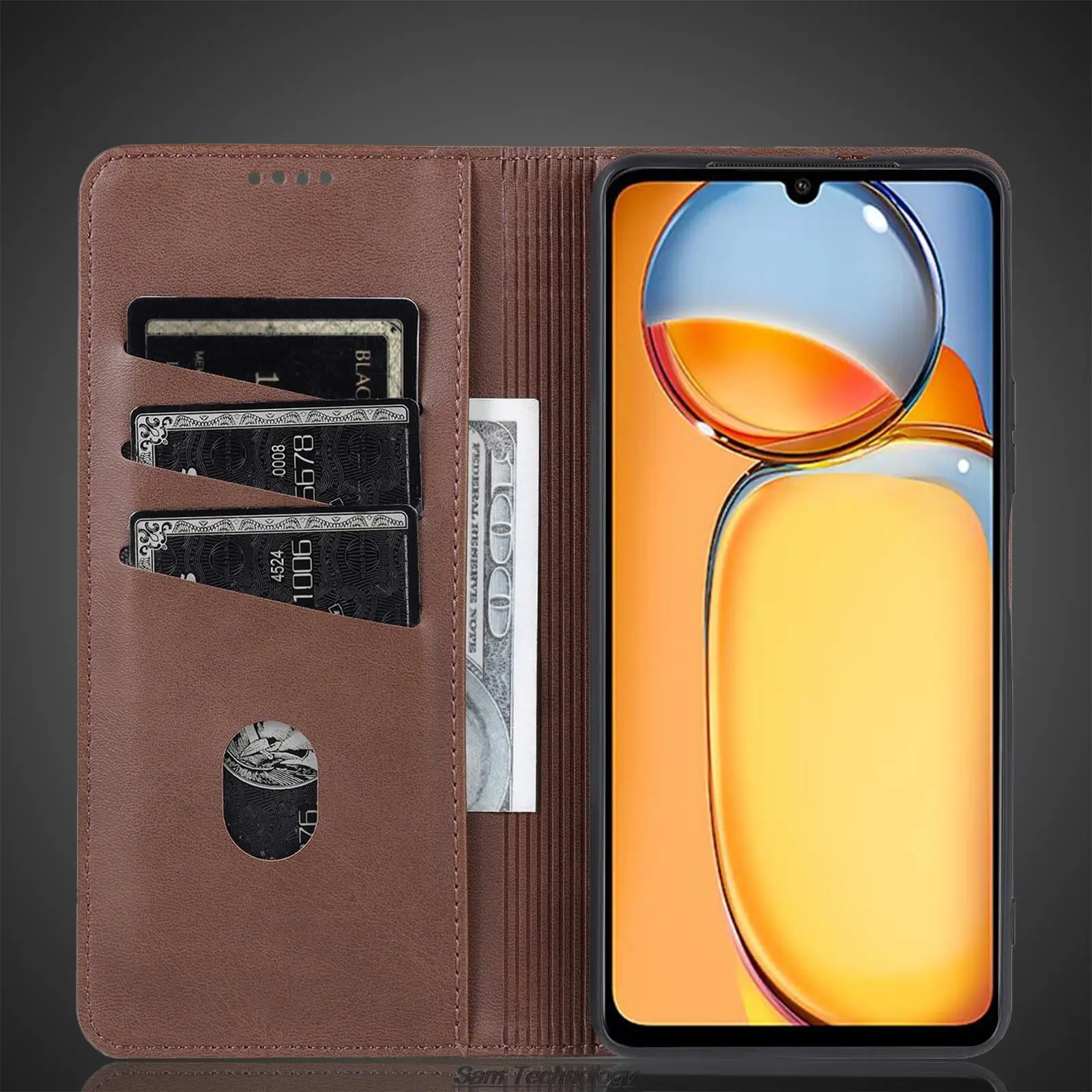 Deluxe Magnetic Adsorption Leather Flip Cover Protective Case