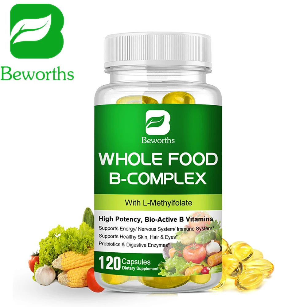 B BEWORTHS 120Pc Vitamin B Complex Capsule for Stress & Energy & Immune