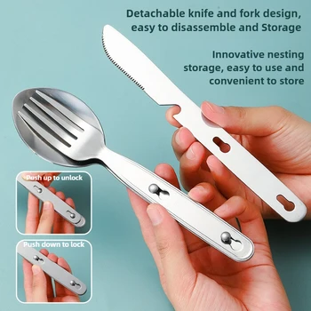 Stainless Steel Folding Cutlery Set 1
