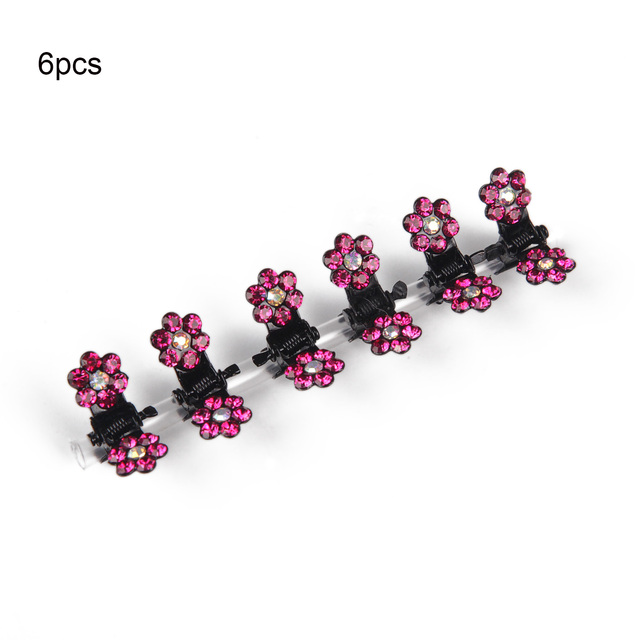 Crystal Rhinestone Flower Hair Claws Clamps Hairgrip Accessories Hairpins Hair Clips Jewelry for Women Bridal Kids Girl