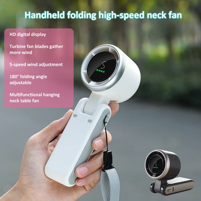 Handheld Small Fan Portable Folding High-speed Turbo Fans