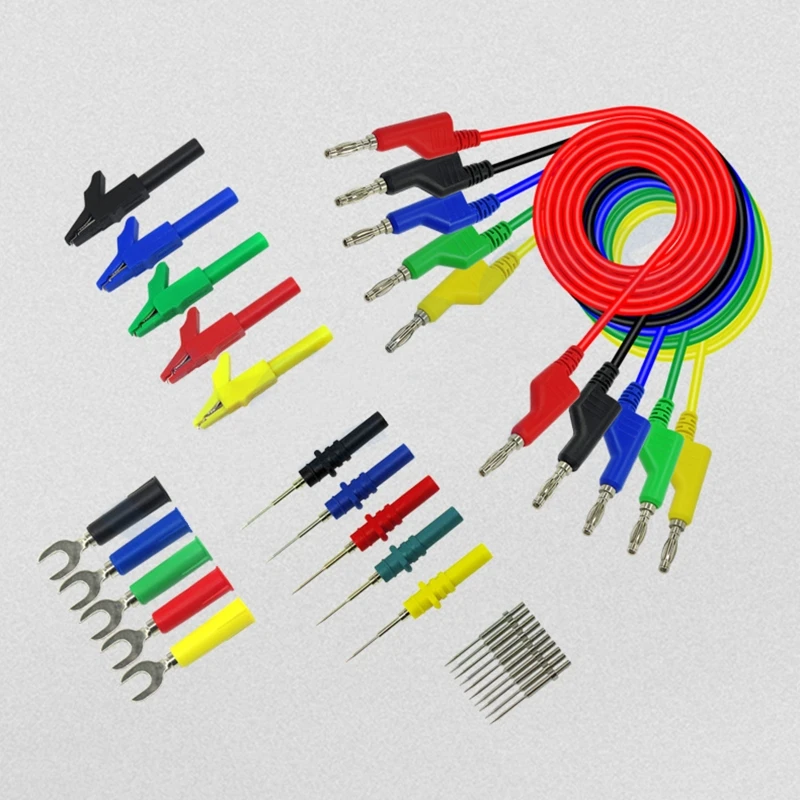 

Banana to Banana Plug Test Set Stackable Banana Plug Wire Test Cable for Multimeter Electrical Test Wire