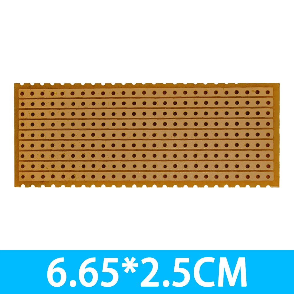1PCS 단일 행 구멍 프로토타입 PCB: DIY 프로젝트용 25×64mm 종이 기반 범용 실험 보드
