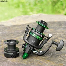  2023 High Speed Double Spool Spinning Fishing Reel 5.1:1/5.2:1 Gear Ratio Carp Fishing Reels Left/Right Hand Fishing Reel Wheels 