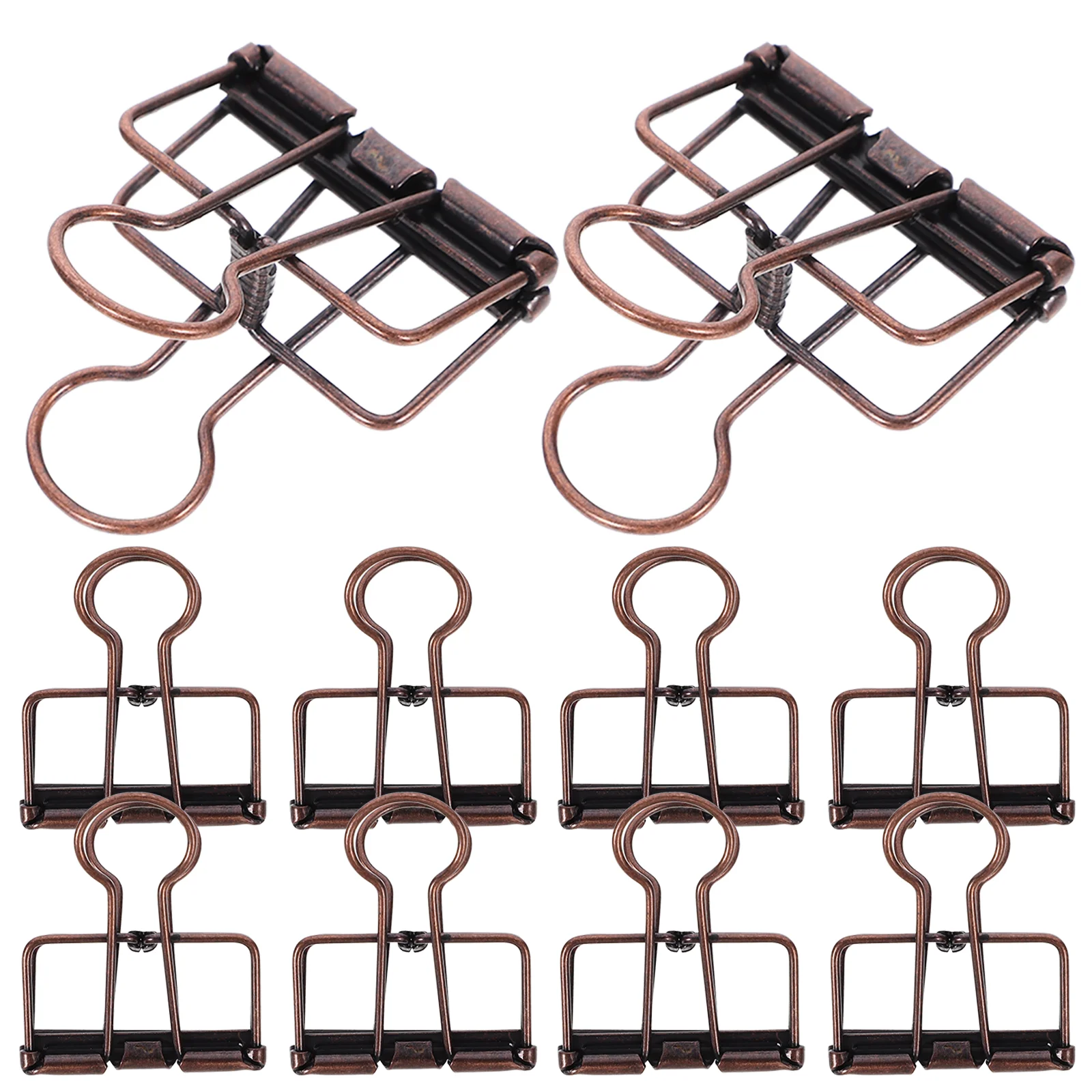 10 Pcs Office Paper Clip Metal Document Book Binder Clips Supplies Clamps Medium Bill Alloy