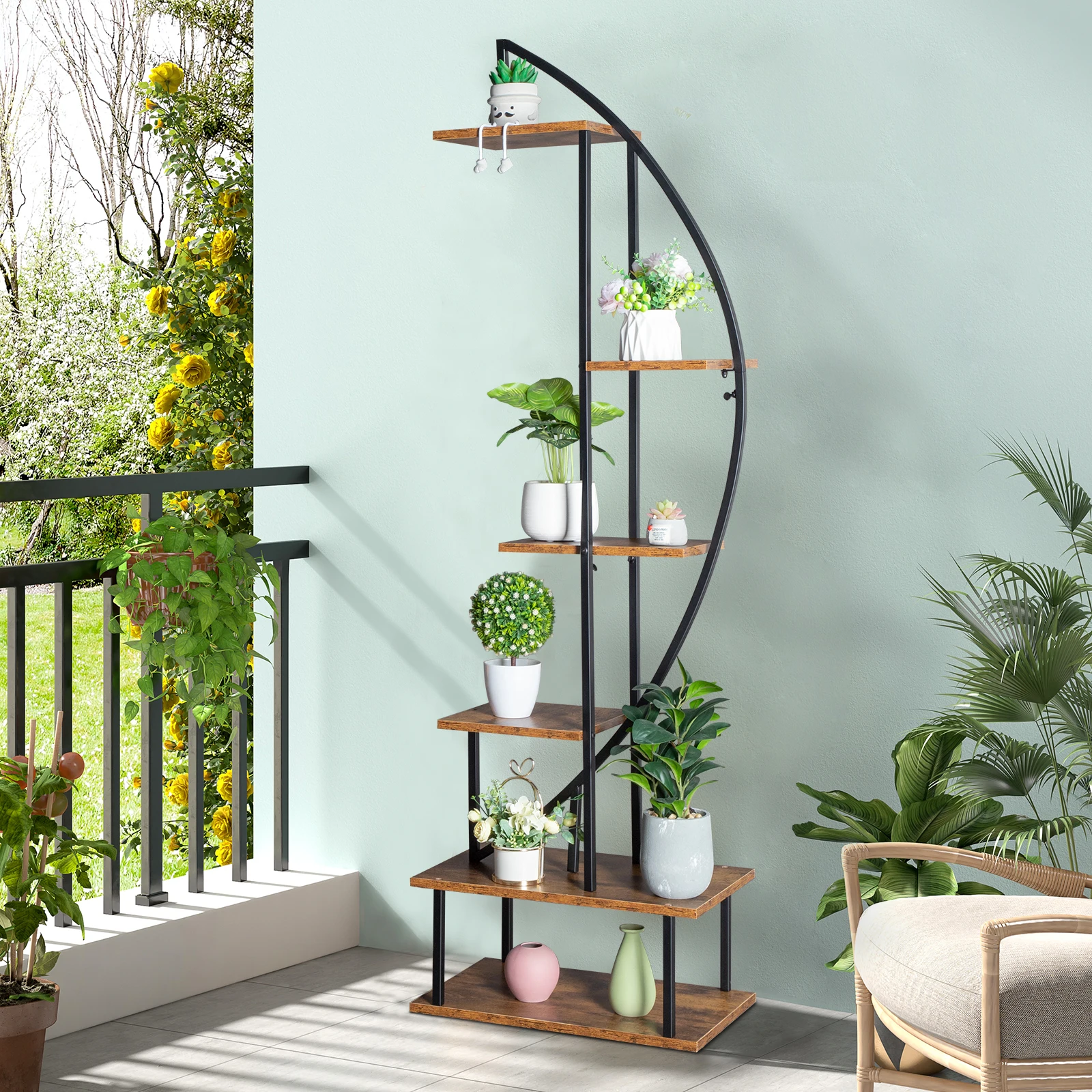 

Artisasset6thFloorHalfMoonIronwoodSuitableForGardenBalcony standстандартный черный