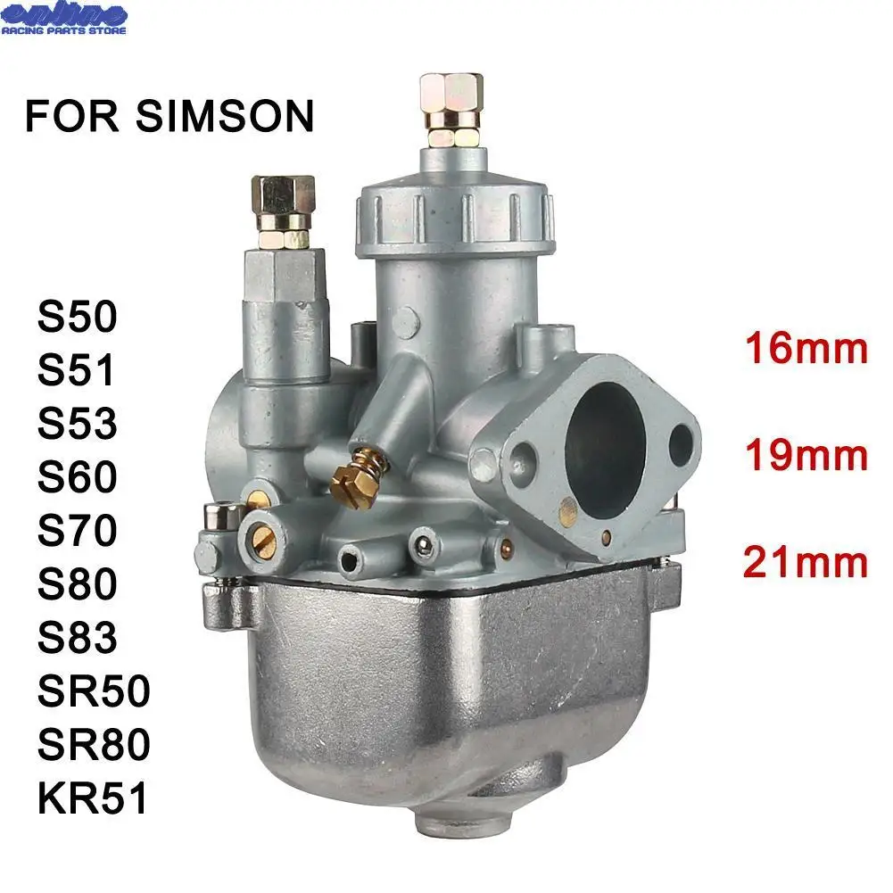 Carburatore Moto 16 19 21 Mm Per Carburatore Simson S50 S51 S53 S60 S70 S80 S83 Sr50 Sr80 Kr51 16N1-11 Carburatore Completo