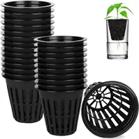 50/100Pcs 2 Inch Hydroponics Net Pots Slotted Mesh Net Cups for Plant Growing Self Watering Baskets for Hydroponics Supplies Kit 1
