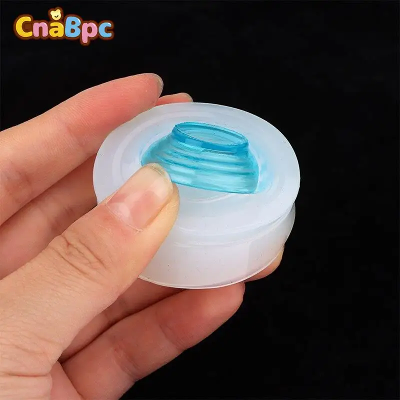 

New UV Glue Drop Turning Mold 1Pair 1:12 Dollhouse Mini Instant Noodle Bowl with Lid DIY Doll House Life Scene Decor(Only Mold)