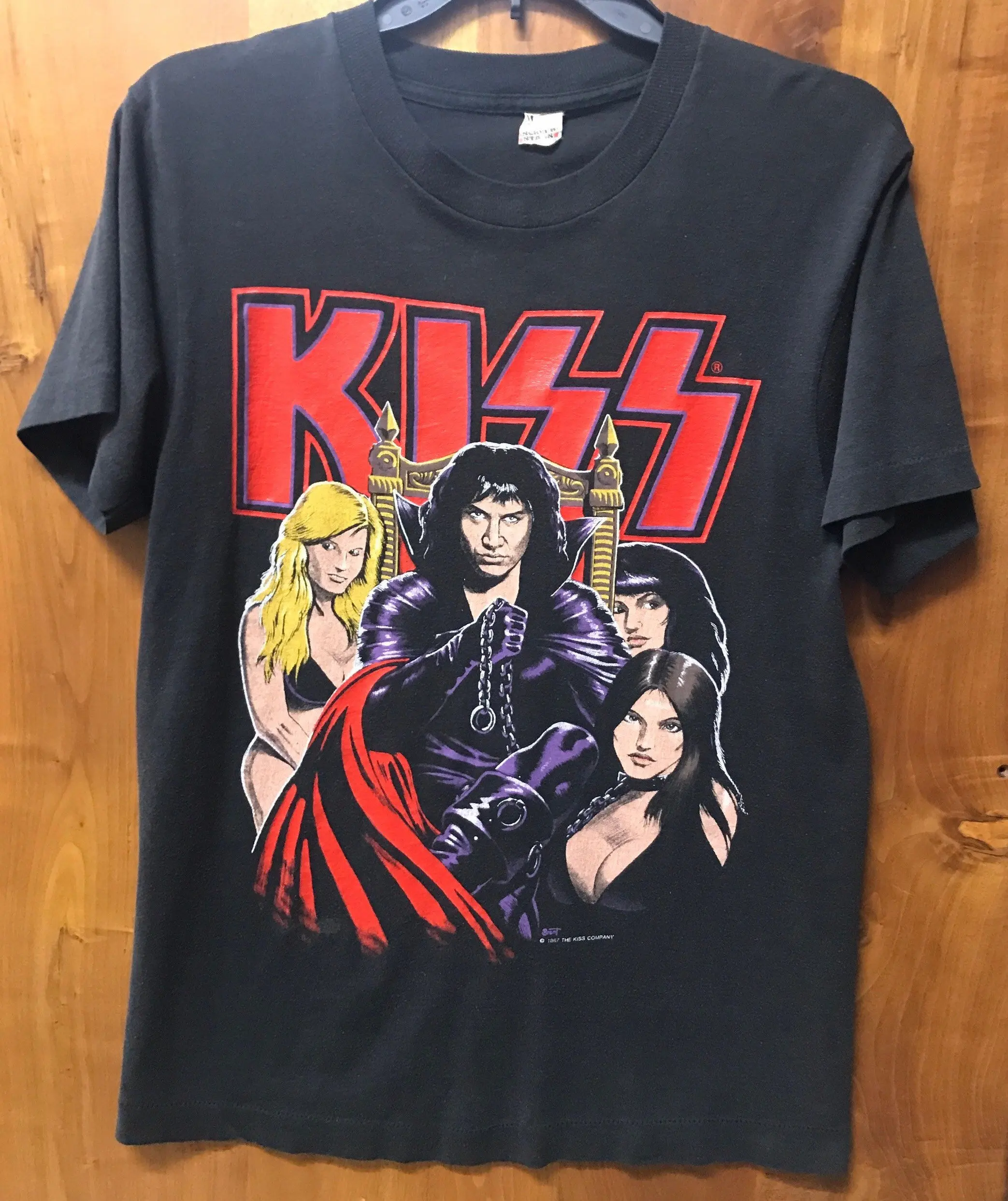 T-Shirt Vintage 1987 Kiss Gene Simmons Sz M