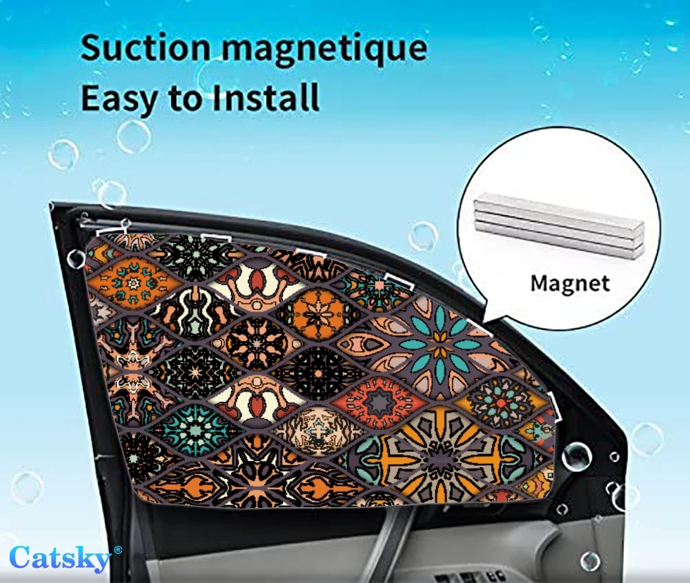 

4 Pieces Privacy Car Window Sun Shades Magnetic Blackout Car Window Covers Car Curtains Car Window Sun Shades Covers Auto