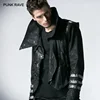 PUNK RAVE Men's Gothic Long Winter Black  Adjustable Jackets Punk Style Visual Kei Fashion Coat Hoodie Windbreaker Men 1