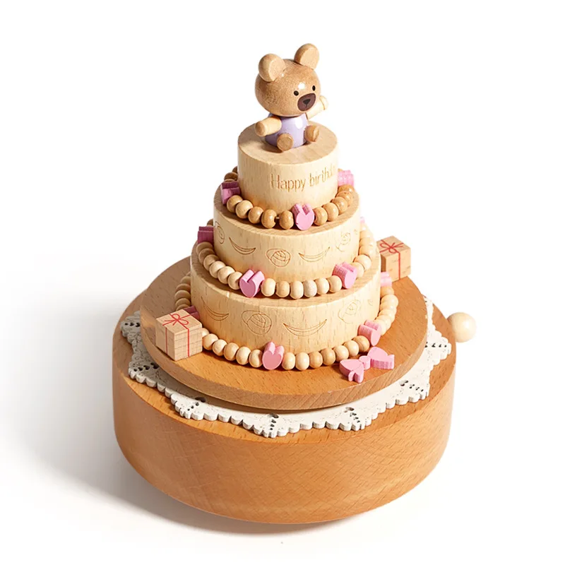 Wooden Handmade Music Box Carousel Toy for Kids