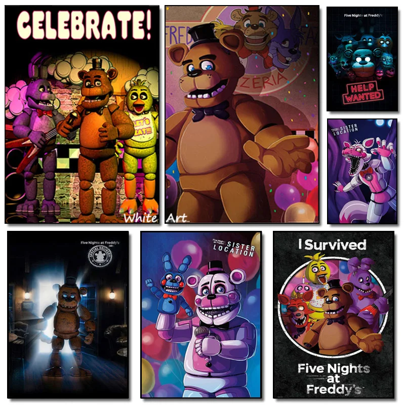 FNAF-Ultimate Group Personagens Cartaz, Pintura em tela, Impressões HD,  Arte da Parede, imagens, Casa, Sala, Decoração do Clube, Presente, Jogo de  Horror - AliExpress