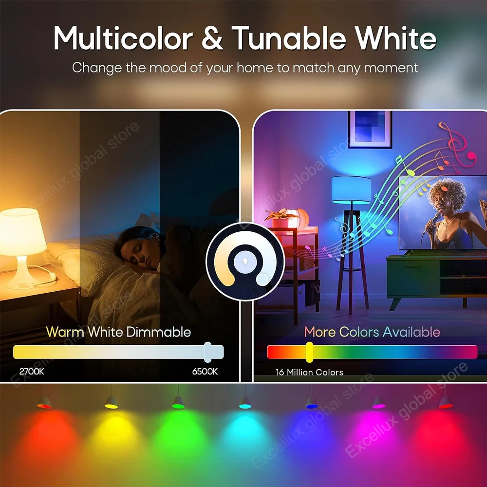 EWelink WiFi Zigbee 스마트 전구 E27 GU10 E14 Alexa Led 램프 RGB 스마트 전구 AC 100-240V Alice Smartthings 용 스마트 램프