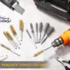 Steel Bore Wire Brush Twisted Wire Stainless Steel Cleaning Brush With Handle 1/4 Inch Hex Shank for Power Drill Impact Driver 6