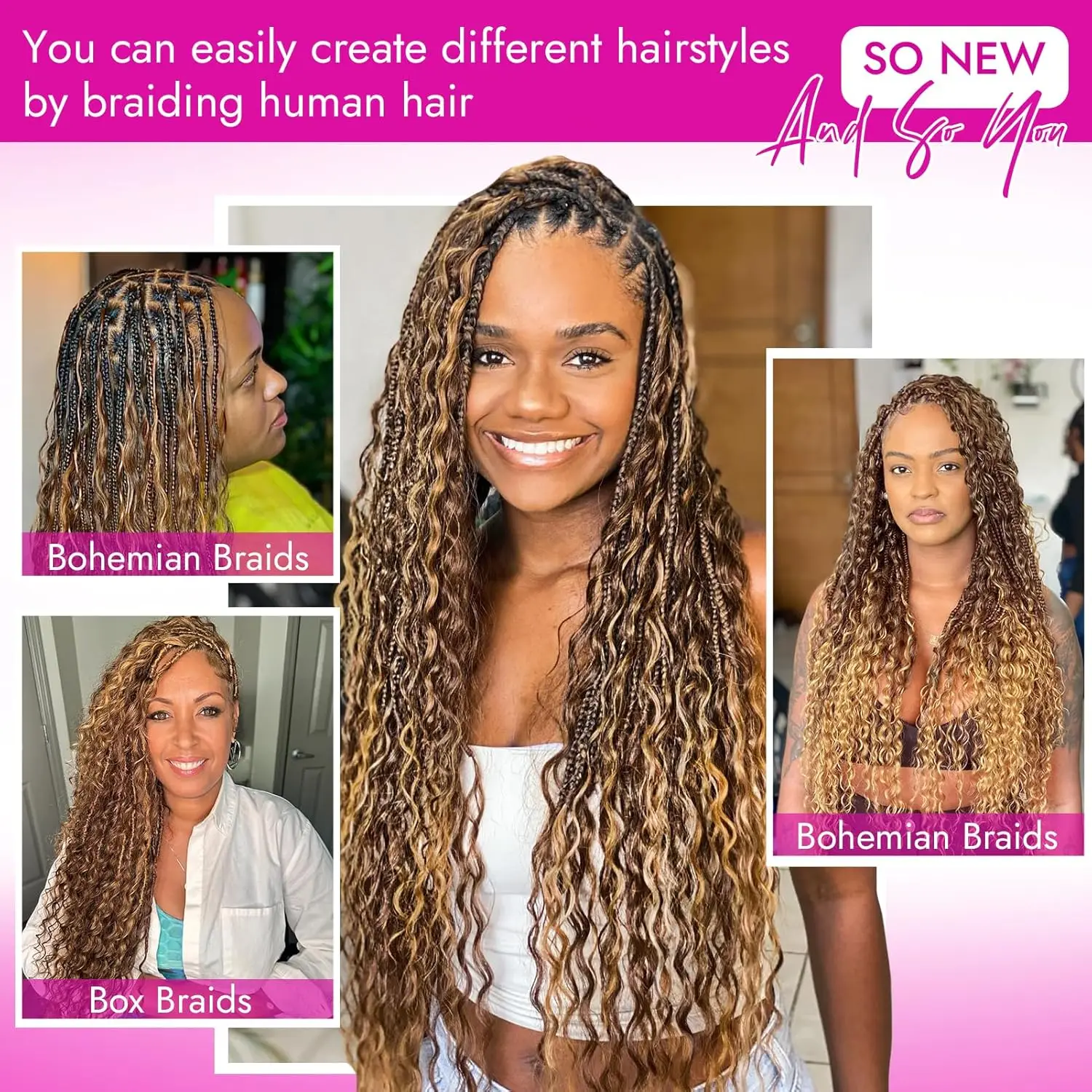 P4/27 Highligt Deep Wave Bulk Human Hair Braiding Blonde Curly Brazilian Human Hair Extensions for Micro Braiding No Weft 5