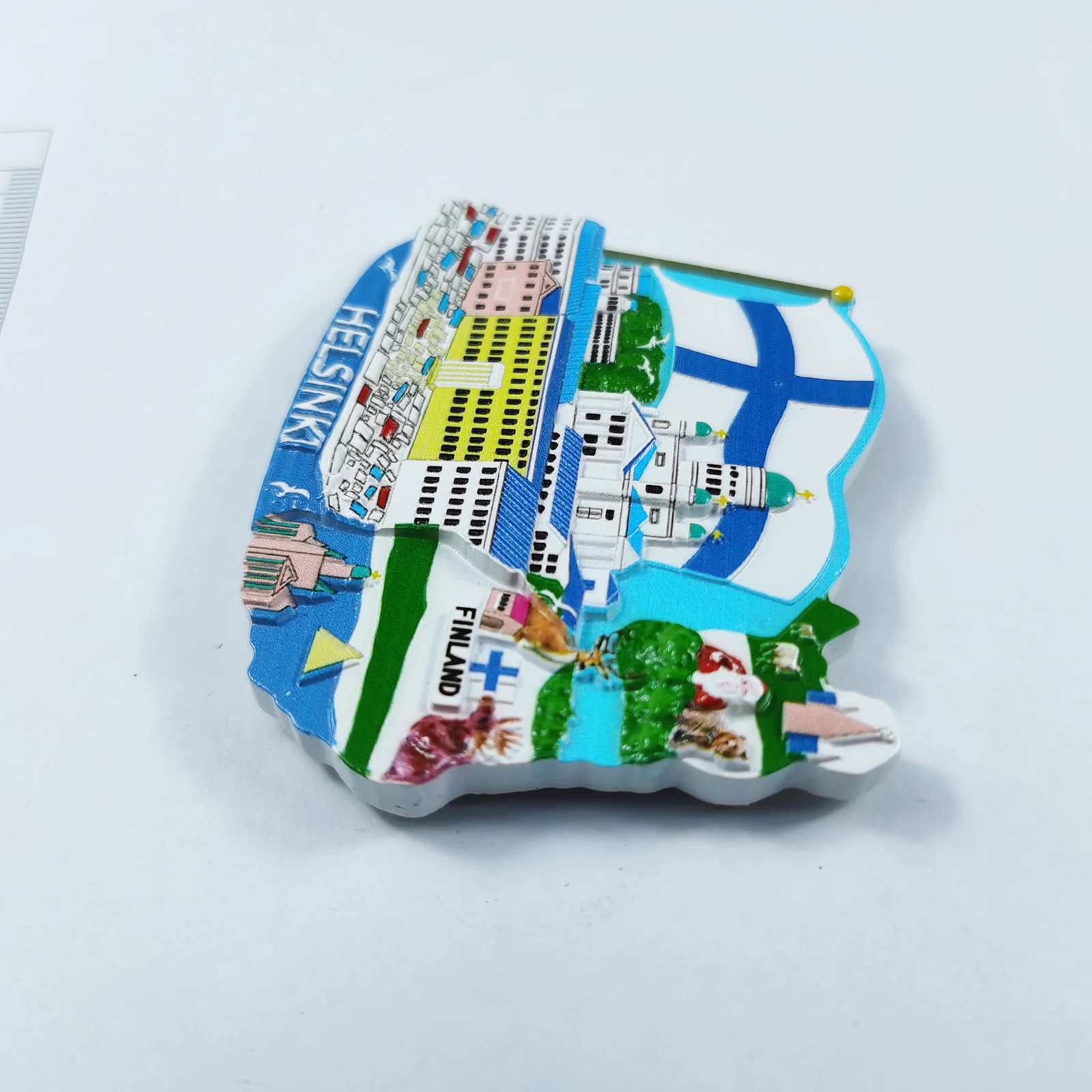 Helsinki Finland 3D Fridge Magnet Souvenir Gift,Resin Handmade Helsinki Refrigerator Magnet Home & Kitchen Decoration Collection