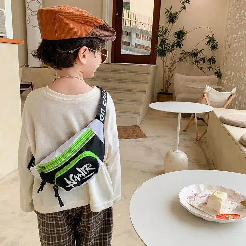New Fashion Children's Small Chest Bag Letter Design Kids Boys