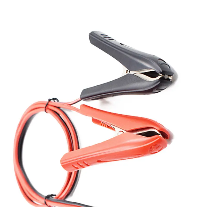 Alligator Clips Connector 1.8M 18AWG Cable for Automotives Car Battery Power Supply DIY Outdoor Camping 12V Battery Clips