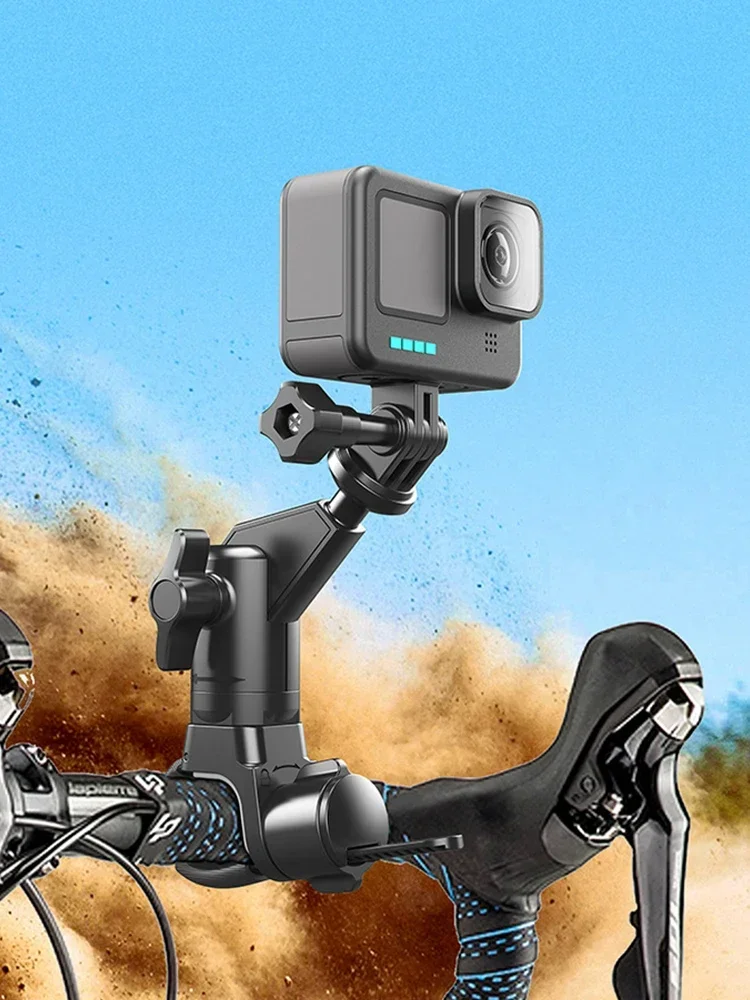 Motorcycle Bicycle Holder 360 Rotating Handlebar Mount Bracket for Insta 360 X2 X3 X4 Go Pro 12 11 10 DJI