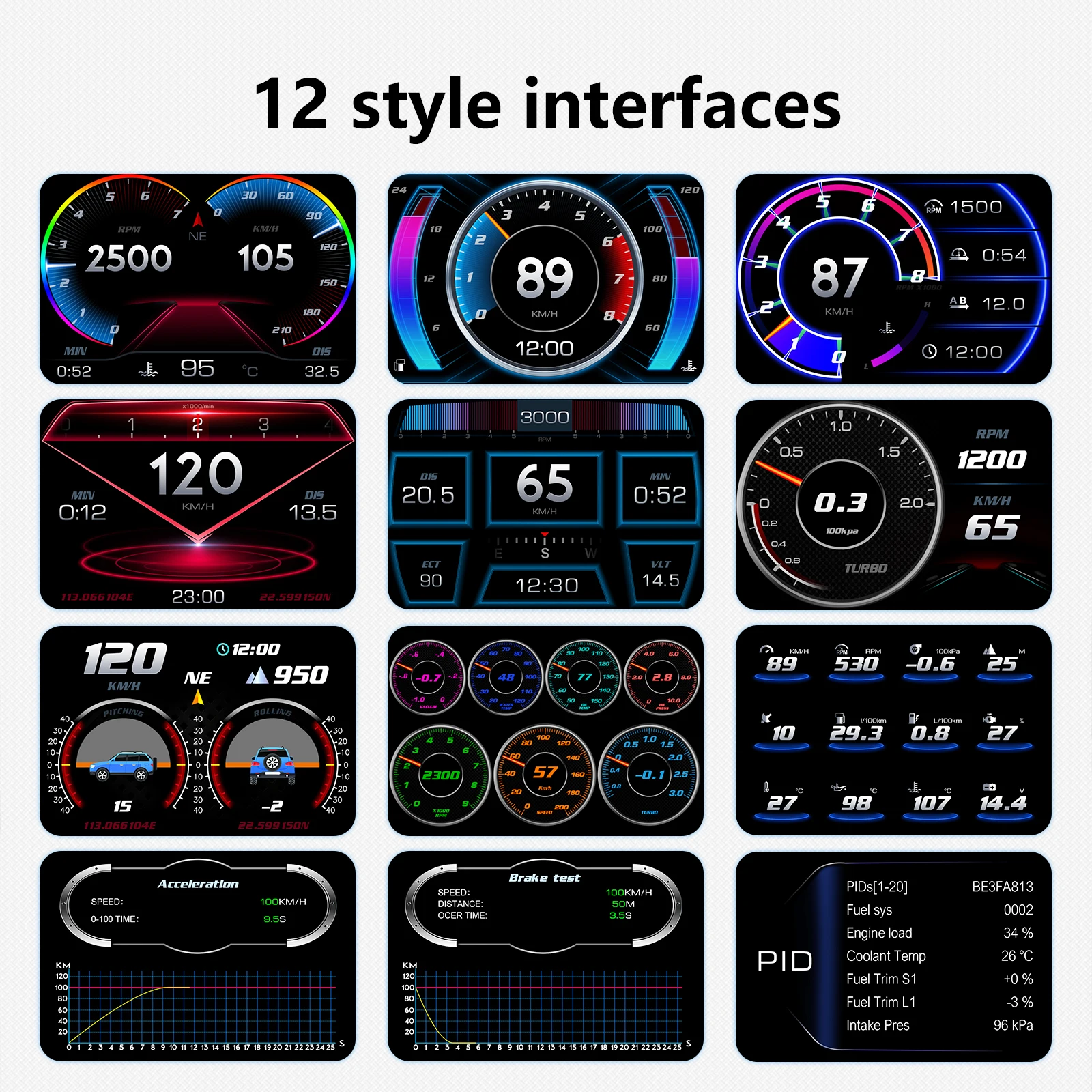 ڵ HUD  ý OBD2 GPS Hud  ÷ ӵ,   溸,  Ƿ 溸, 