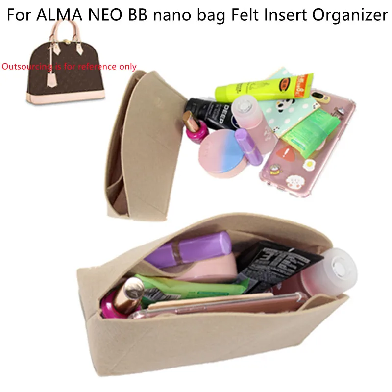 Per Alma Neo Bb Nano Organizer Bag Liner Borsa Inserto Organizer Borsa Da Viaggio Premium 2/3Mm Premium Feltro Vip Bag