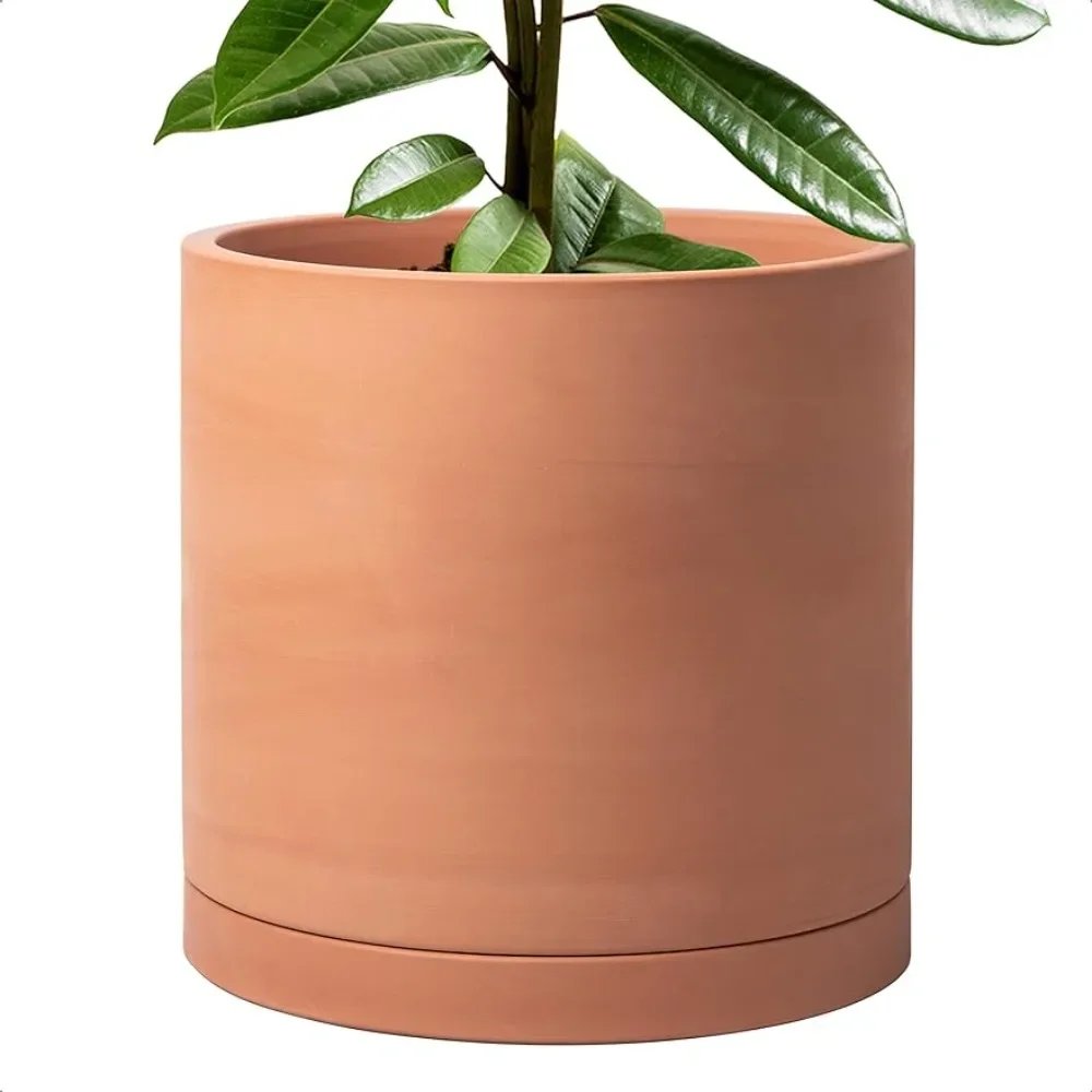 

Vases 40-B-T-12-1 Home Garden Pots and Pots for Plants Round Cylinder Planter Pot for Indoor Plants Gardening and Decoration