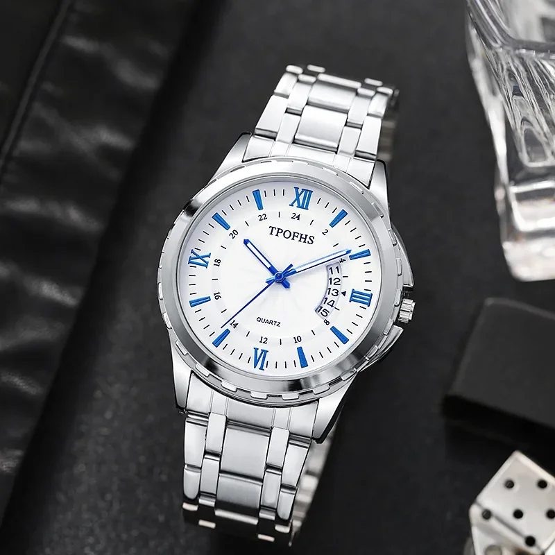 Selling High-grade Atmospheric Blue Calendar Professional Men's Quartz Watch