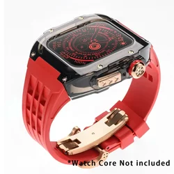 Luxury Glacier Modification Kit with Transparent Case & Mod Band for Ultra 1 2 49mm (RRGB)