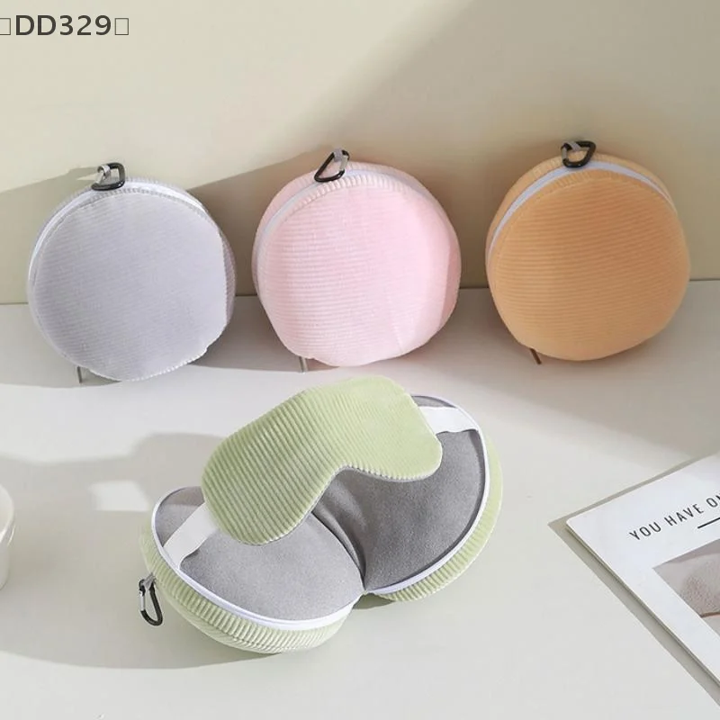 〔DD329〕Eye Mask Soft Eye Mask Pillow Foldable Multifunctional Travel Pillow Light-blocking With Storage Hook Neck Pillows Kids
