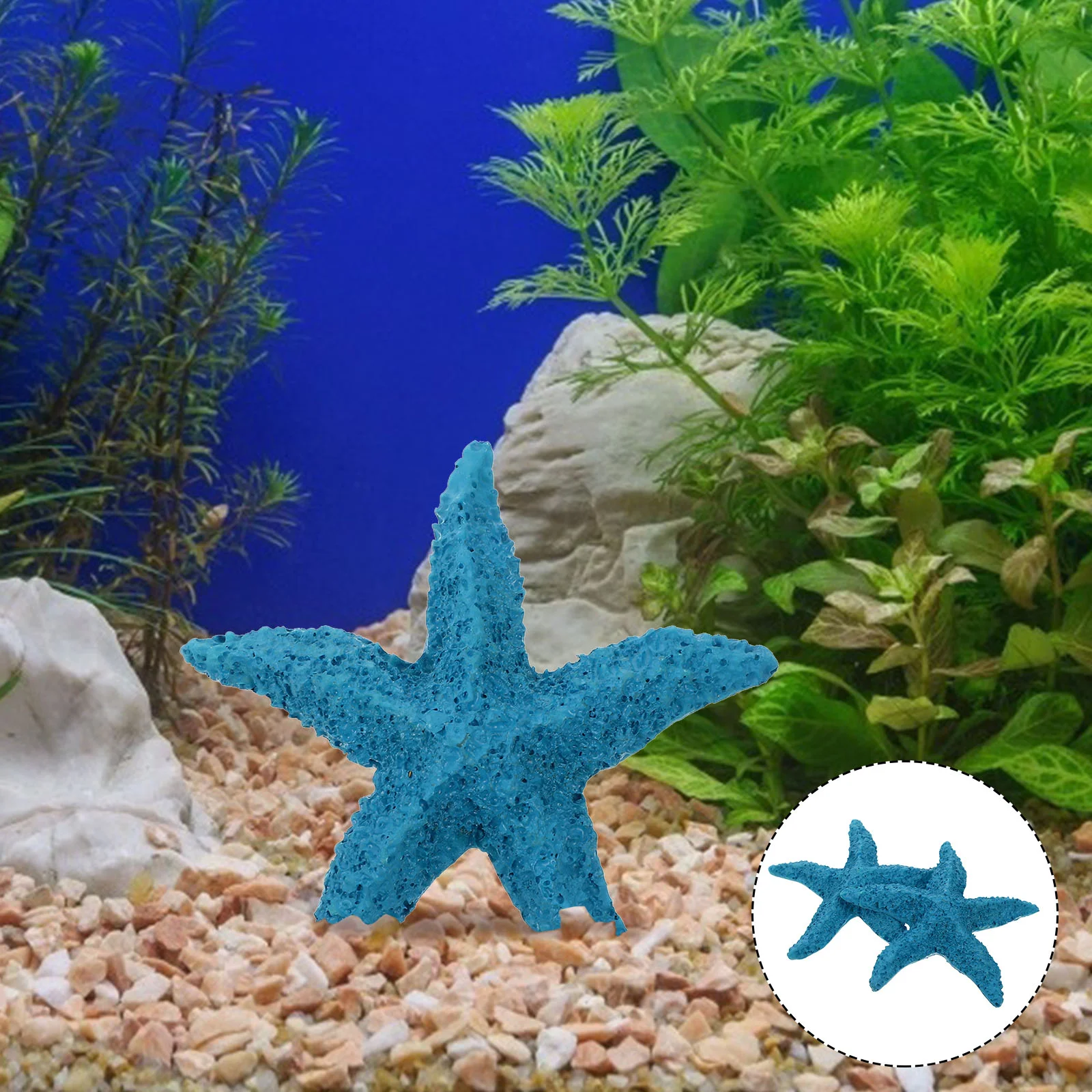 

2 Pcs Five Finger Starfish The House Animals Tank Landscape Marine Model Decor Resin Accessories Seaside Decoration