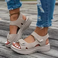 2025 nouvelles femmes sandales à talons compensés été léger plate-forme décontractée grande taille sandales femmes mode antidérapant chaussures de plage femme 5